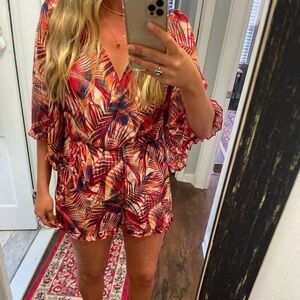 Romper with tie waist